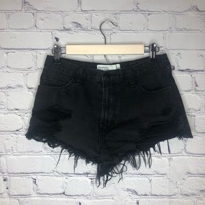 Abercrombie & Fitch High Rise Distressed Shorts